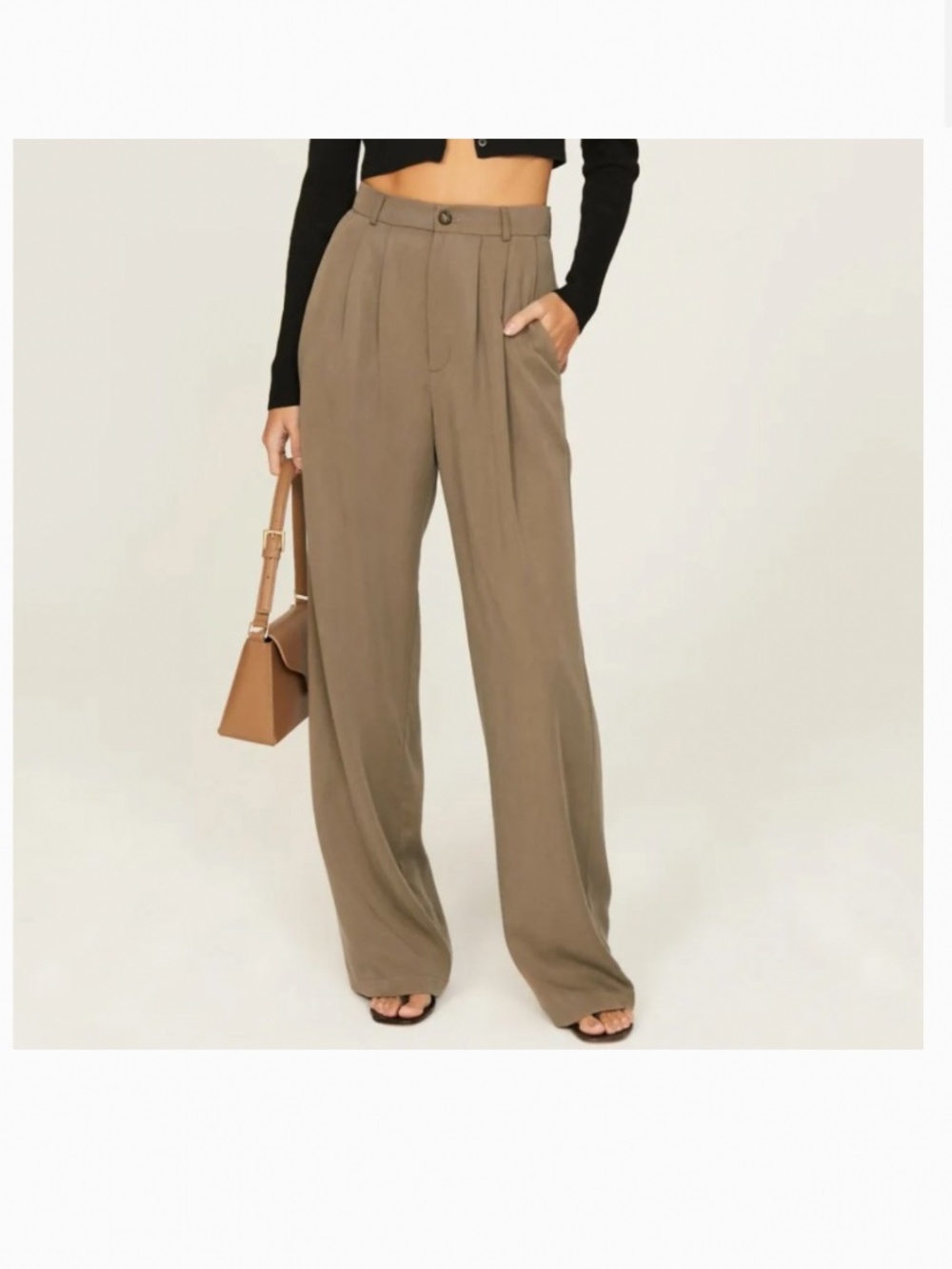 Reformation Mason Pant - Mushroom - Size 2